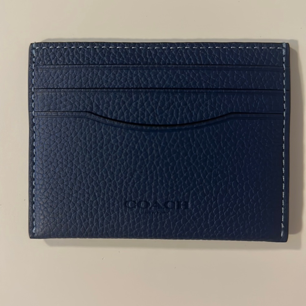Coach Blue Leather Card/Money Holder